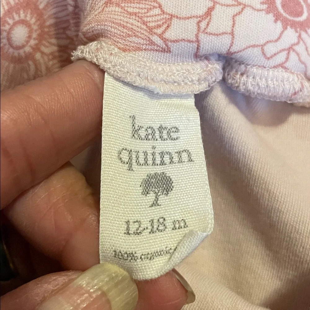 kate quinn Pink and White Floral Baby Bottoms